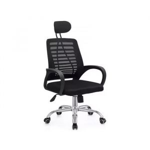 Habitat et Jardin Chaise de bureau ergonomique réglable en hauteur avec appuie tête "Sébastien" - Noir