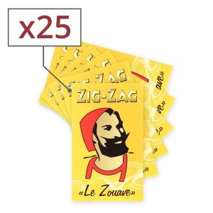 Zig Zag Feuilles à rouler courtes jaune x 25