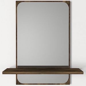 Miroir carré avec cadre décoratif en BOIS