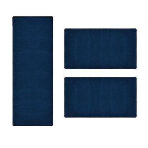 Karat - Descente de lit Dynasty Bleu 1 tapis 80 x 300 cm + 2 tapis 80 x 150 cm