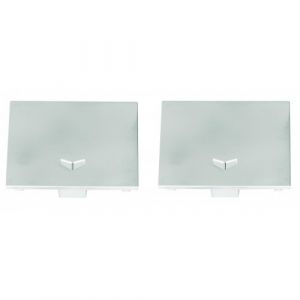 Jeu d'embouts Xperta sans cache rail - fixation au mur - pour porte bois - gris ARGENTA