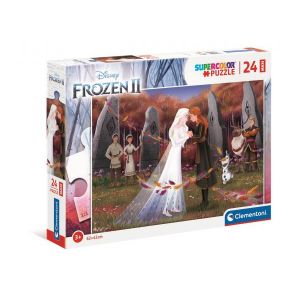 Clementoni Puzzle 24 pièces maxi - la reine des neiges 2