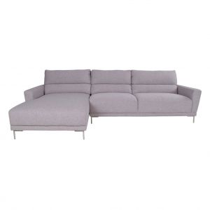 Image de M&S Canapé d'angle à gauche 3 places 277x165x86 cm en tissu gris