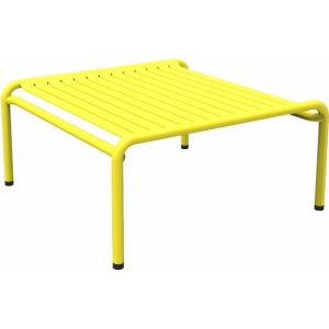 Petite friture Table basse Week-end / 69 x 60 cm - Aluminium jaune en métal