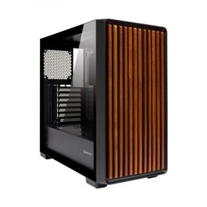 Unykach Revelat MADEIRA Black Midi Tower en Bois et Verre Trempé, ATX, E-ATX, ITX
