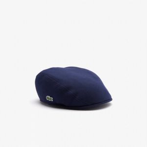 Lacoste B&eacute;ret uni en coton avec crocodile brod&eacute; Taille L Bleu Marine