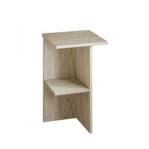 Calicosy Table de chevet carrée avec étagère H60 cm - leray