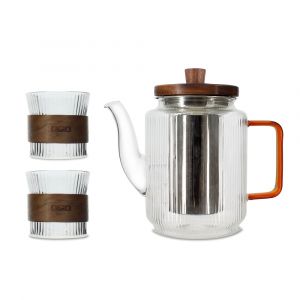 Ogo Living Théière 55cl avec tasse en verre 15cl, karl