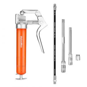 Pistolet &agrave; Graisse Professionnel ValueMax, Pompe a Graisse Manuel 3500PSI avec Cartouche de Graisse de 85g, Tuyau Flexible 298MM, 2 Tubes Metalliques et Buse