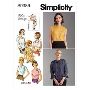 Simplicity Patron 9386 - Lot de chemisiers pour femme du 34 au 42 (FR)
