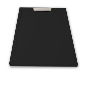 Stano Receveur de douche 70x180cm extra plat LUX en résine surface ardoisée noir