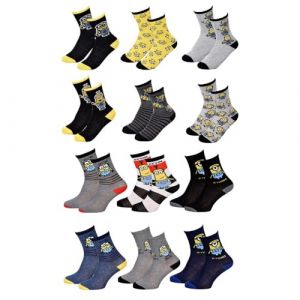 Chaussettes Garçon Licence Pack De 12 Paires Surprise Pack 12 Moi Moche Et Mechant