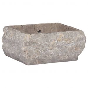 Image de VidaXL Lavabo Gris 30x30x13 cm Marbre