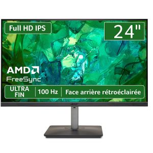 Acer Ecran PC VERO Ultra Fin 24'' RS242Ybpamix Dalle IPS 1ms 100 Hz