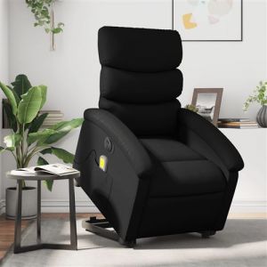 VidaXL Fauteuil inclinable de massage électrique noir similicuir 3204061