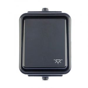 Schneider Electric Bouton-poussoir "lumière" étanche saillie noir IP44 Cedar WNT102C05