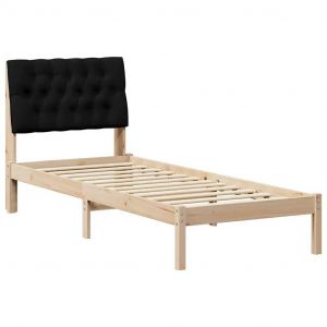 VidaXL Cadre de lit avec t&ecirc;te de lit rembourr&eacute;e Marron 80 x 200 cm