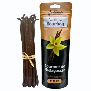 Gousses de Vanille Bourbon de Madagascar BELLEVANILLE &ndash; 10 Gousses Premium &ndash; Ar&ocirc;me Intense Naturelles et Souples