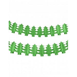 Guirlande papier ignifugé sapin vert 4,5 m