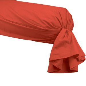 Sensei Maison Taie de traversin en percale Terracota 45x185 cm