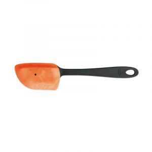 Fiskars Racloir &agrave; P&acirc;te r&eacute;sistant jusqu'&agrave; 180 &deg;C de temp&eacute;rature, Essential, Plastique/silicone, longueur 25 cm, Noir/orange, 1065591