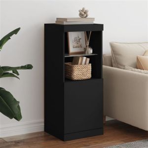 VidaXL Buffet avec lumières LED noir 41x37x100 cm