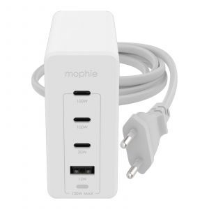 Mophie Chargeur secteu 120W GaN 4 en 1 Blanc