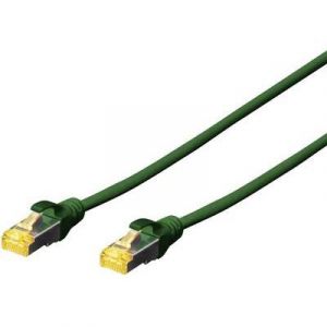 Digitus Câble de raccordement réseau RJ45 Professional CAT 6A S/FTP 7 m vert sans halogène, torsadé par paire