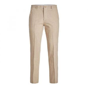 Jack & Jones JPRRIVIERA Linen Trouser Slim SN Pantalon de Costume, Beige/Fit:Slim FIT, 54 pour des Hommes