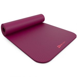Tapis de fitness Hop-Sport 190 x 60 cm x 1 cm, tapis de sport - ménageant les articulations & antidérapant, tapis de fitness en mousse NBR + sangle de transport, Mûre