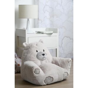 Pouf enfant ours 'Jules' - 45x45cm - Beige