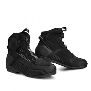 SHIMA Bottes de moto Edge Wp pour hommes pour hommes, noires, 45 EU