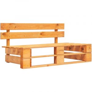 VidaXL Banc palette de jardin Bois FSC Marron miel
