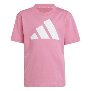Adidas T-shirt enfant essentials big logo rose/blanc