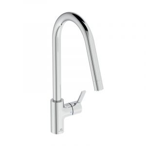 Ideal Standard Gusto Mitigeur de cuisine pivotant, avec douchette extractible, BD415AA,