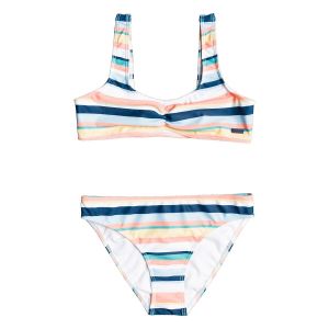 Roxy Maillot De Bain 2 Pièces À Rayures 8-16 Ans Rayé - Taille 16 ans