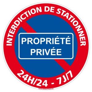 Panneau de Signalisation pvc 1 mm. Panneau Interdiction. Panneau Parking, Panneau d'information pvc. Taille au choi - Interdiction de stationner