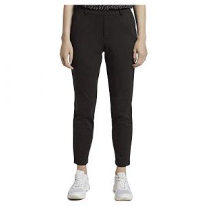 Tom Tailor Femme Pantalon Décontracté Avec Taille Élastique, Deep Black, Xxl
