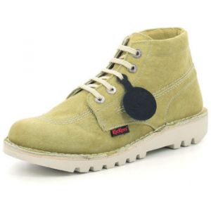 Kickers Bottillons Textile Kick Hi Beige - Couleur Beige - Taille 40