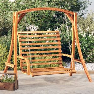 VidaXL Schommelbank vurenhout met teak afwerking3200616