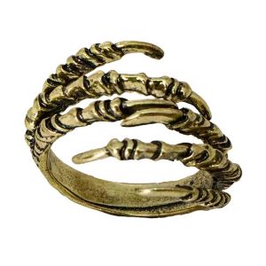 Ruedelafete Bague doigts squelette dorée