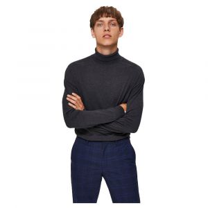 Selected Sweater Col Roulé Berg S Antracit / Detail Melange