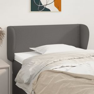 VidaXL Tête de lit avec oreilles Gris 103x23x78/88 cm Similicuir Grey