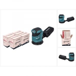 Makita DBO 180 Z Ponceuse excentrique sans fil 18 V - 125 mm + 4x Sets de ponçage Toolbrothers TURTLE - sans batterie, sans