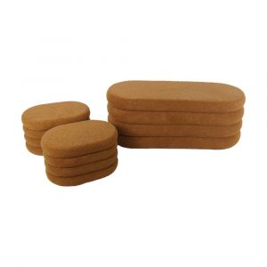 Sweeek - Banc coffre en bouclettes rouille avec 2 poufs ovales de rangement intégrés - L111cm