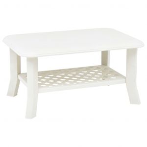 Image de VidaXL Table basse Blanc 90 x 60 x 46 cm Plastique