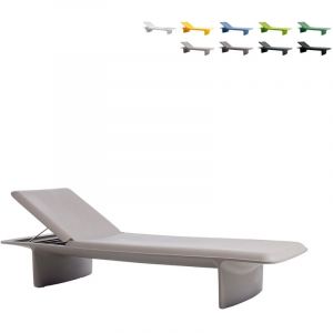 Slide Transat Design Moderne R&eacute;glable Mer Jardin Ponente Gris clair