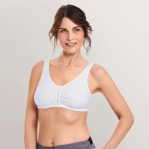 Soutien-gorge sans armatures - ouvert devant - Blanc