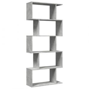 VidaXL &Eacute;tag&egrave;re s&eacute;paratrice de pi&egrave;ce &agrave; 5 niveaux gris b&eacute;ton 70x24x161cm, &eacute;tag&egrave;re, &eacute;tag&egrave;re &agrave; livres, &eacute;tag&egrave;re de rangement, 858096