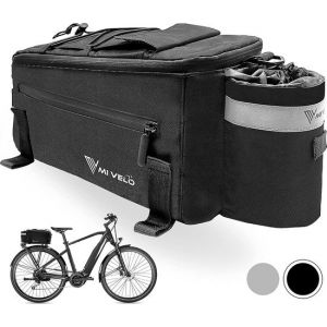MIVELO Sacoche pour porte-bagages, sac isotherme pour vélo, sac à bagages isolé, hydrofuge, 10 l, noir